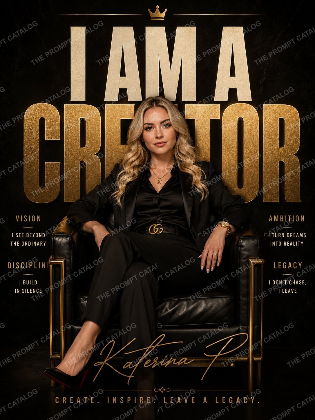 AI photo booth prompt theme: Creator Magazine Shoot