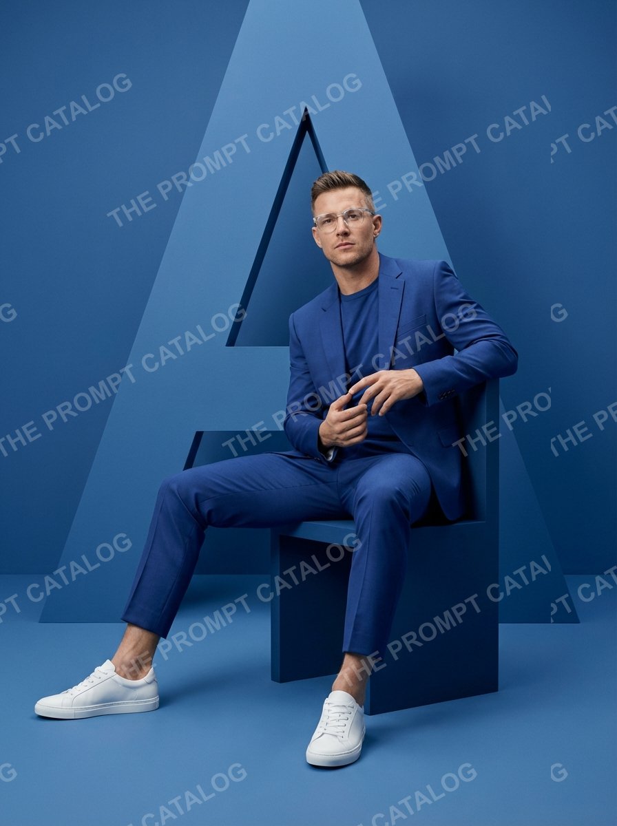 AI photo booth prompt theme: Fashion Studio Initials Shoot