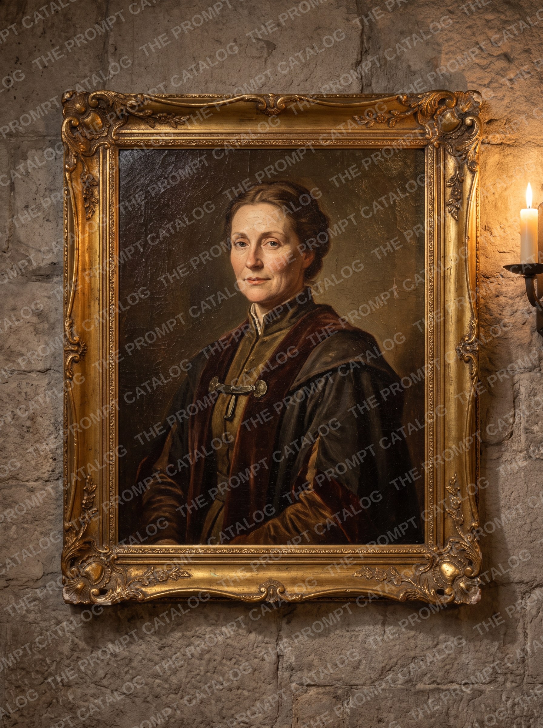 AI photo booth prompt theme: Castle Royal Painting