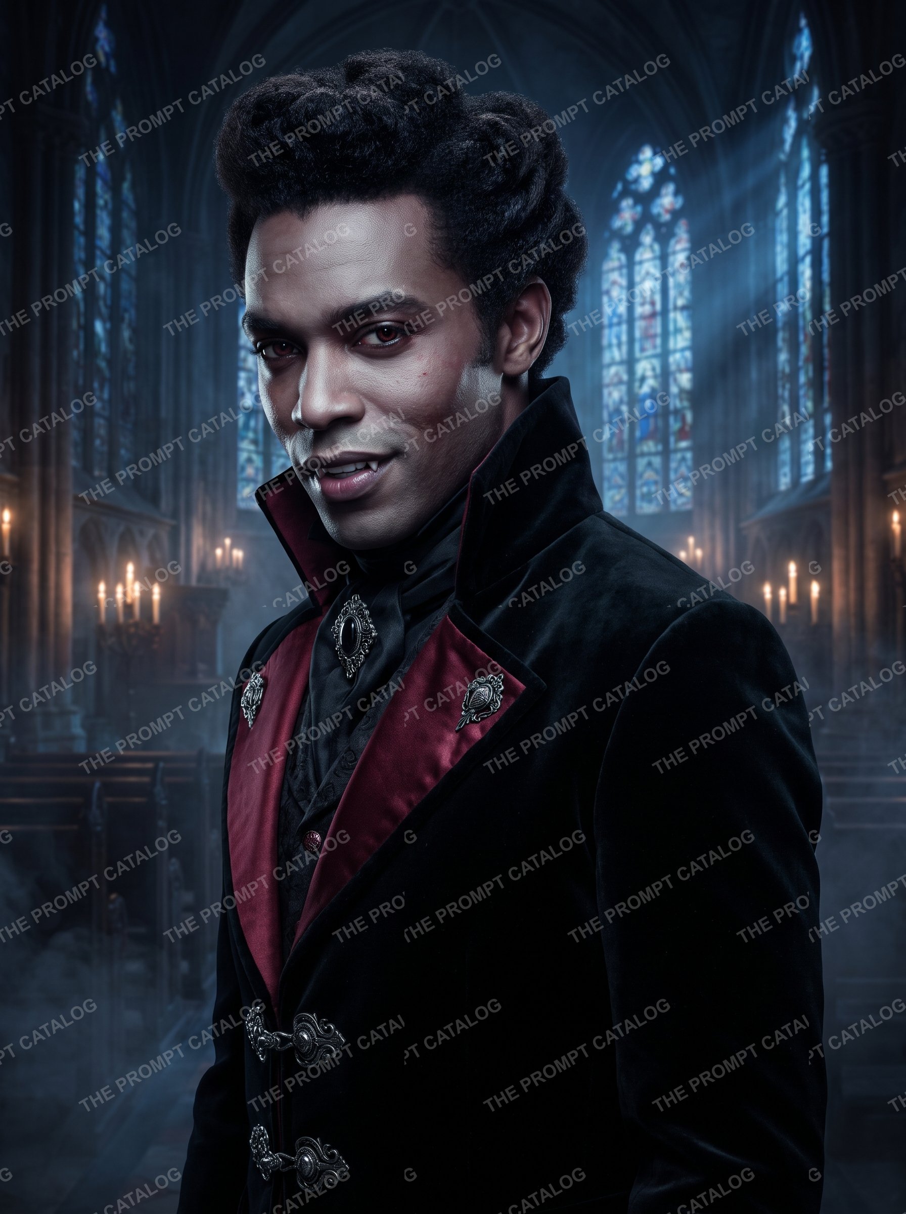 AI photo booth prompt theme: Aristocratic Vampire